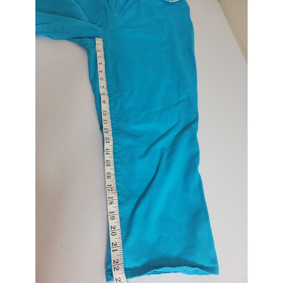 Chico's Blue The Platinum Straight Leg High Rise Cropped Pants Sz 3 (XL 16) - Picture 6 of 8